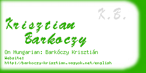 krisztian barkoczy business card
