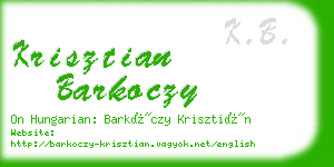 krisztian barkoczy business card